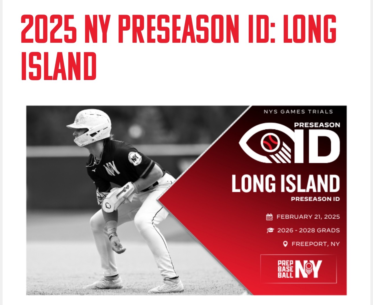 Prep Baseball NY Preseason ID Showcase 