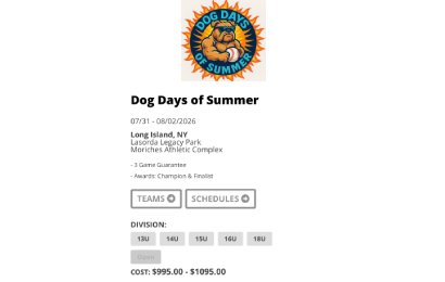 Bases Loaded Baseball Tournaments