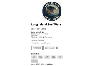 Bases Loaded Baseball Tournaments