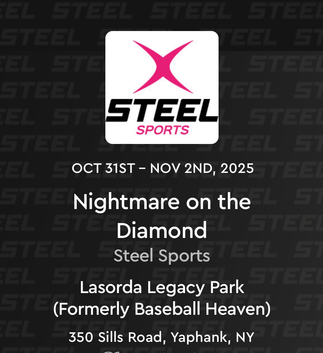 Nightmare on the Diamond 10/31 - 11/2/2025