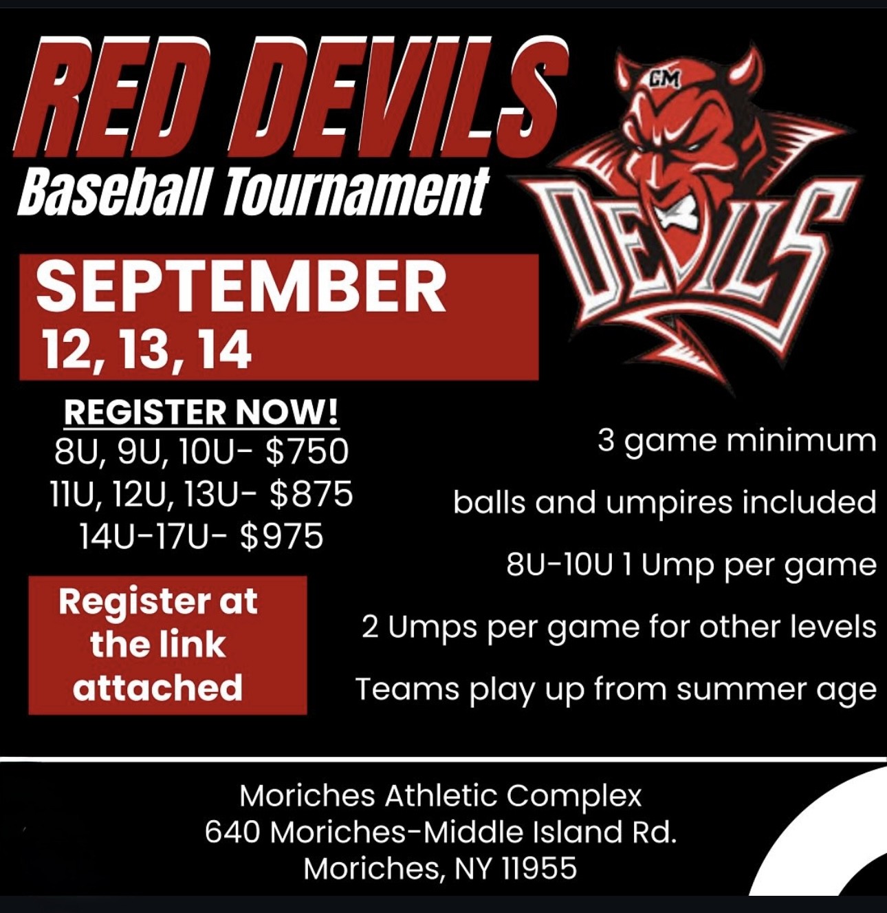 Red Devils Baseball Tournament